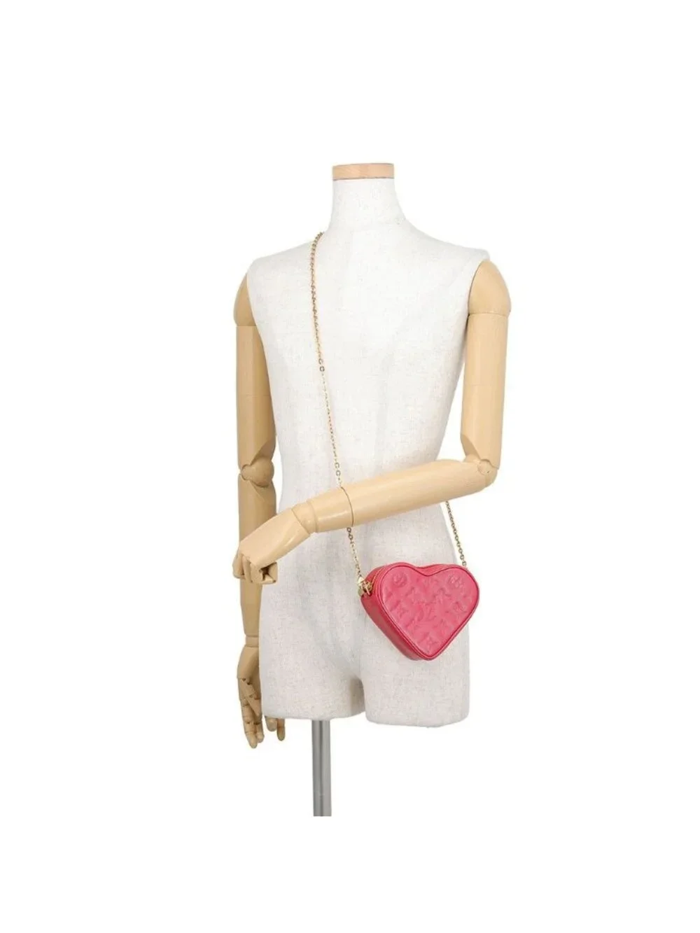 Louis Vuitton Chain Shoulder Bag Monogram Heart on Lambskin